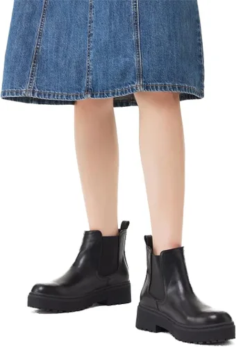 Miniatura 3 de HIKOWENLINN Botas Chelsea sin cordones con plataforma para mujer
