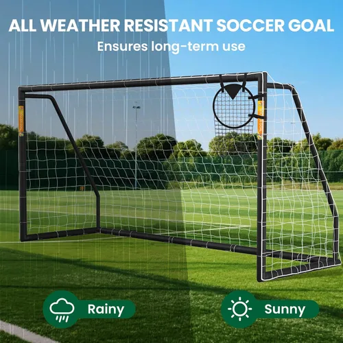 Miniatura 8 de NAIZEA Portería de fútbol – Portería de fútbol de 12 x 6/10 x 6/8 x 6/6 x 4 pies para patio trasero, portería de fútbol portátil y resistente a