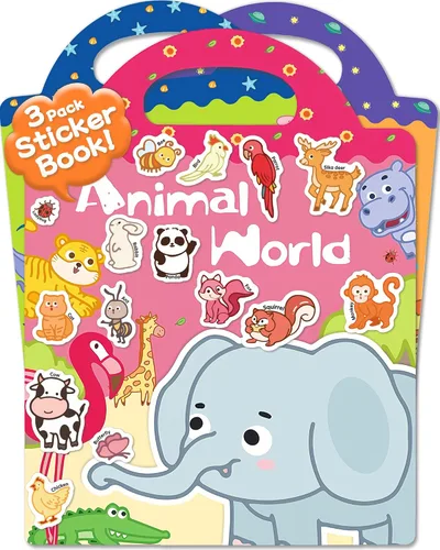 Miniatura 15 de Benresive Libro de calcomanías reutilizables para niños pequeños y calcomanías para niños, juguetes de viaje para niños, actividades