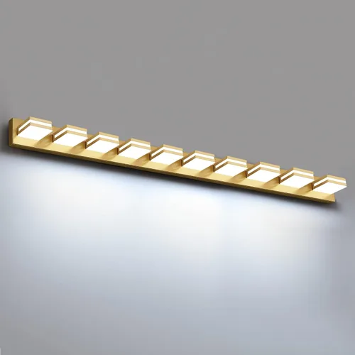 Miniatura 32 de IZORRO Luces LED modernas para baño (8 luces, regulables), iluminación de pared acrílica blanca mate, luces de tocador para baño sobre espejo, 6000