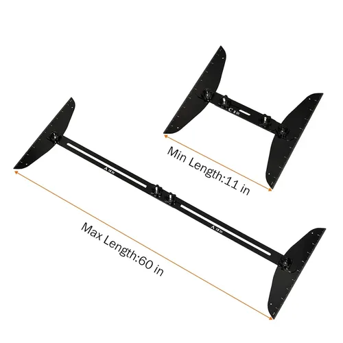 Miniatura 3 de BEAMNOVA Medidor de peldaños de escalera ajustable, herramienta de plantilla de acero inoxidable de 11 a 60 pulgadas con escala angular