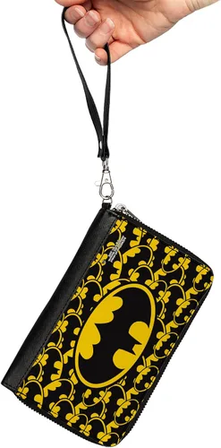 Miniatura 2 de Buckle-Down Cartera rectangular con cremallera de PU para mujer, 7.5"x4.5", Batman, Buckle-down Pu Cremallera Alrededor Cartera Rectángulo - Batman
