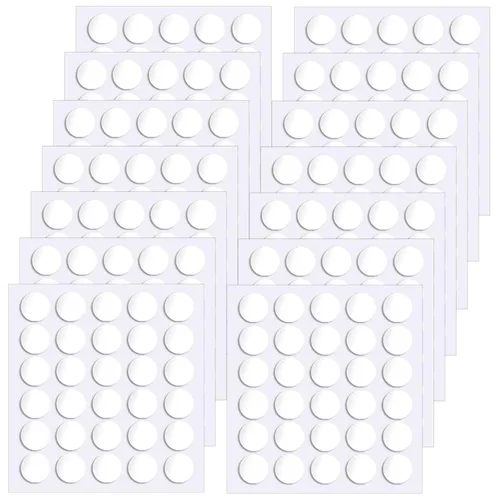 Miniatura 9 de Masilla para pósteres, 420 unidades de tachuelas adhesivas de 0.79 pulgadas, doble cara extraíble transparente, de montaje redondo, reutilizable