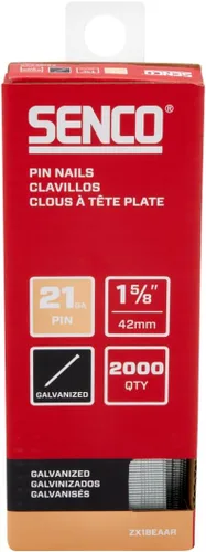 Miniatura 2 de SENCO ZX18EAAR - Clavos de pasador de calibre 21 de 1-5/8 pulgadas, acabado galvanizado, paquete de 2,000