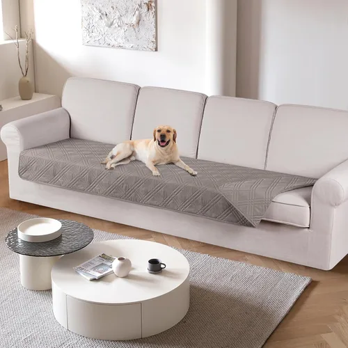 Miniatura 9 de TAOCOCO Funda de cojín de sofá 100% impermeable reversible, funda de asiento de sofá para perros y mascotas, funda de sofá biplaza para sofá