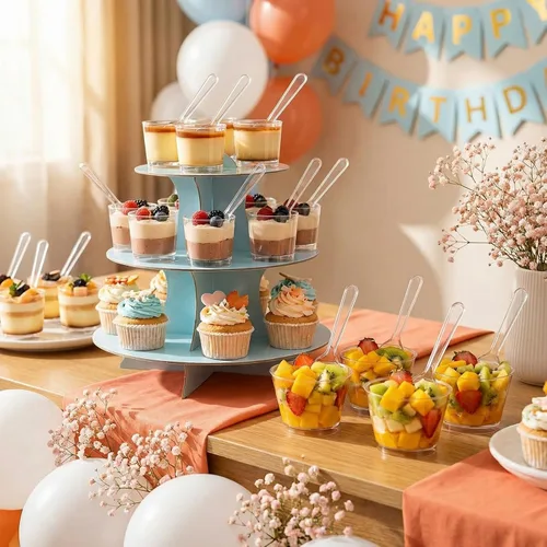 Miniatura 5 de 500 cucharas de degustación desechables transparentes, cucharas de muestreo de plástico, cuchara pequeña para alimentos, helados, postres
