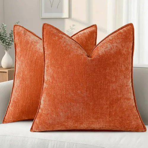 Miniatura 23 de decorUhome - Fundas de Cojín para Sofá 16x16 pulgadas Set de 2, Decorativas Suaves Euro Neutras de Felpilla con Diseño Elegante, Aqua Haze