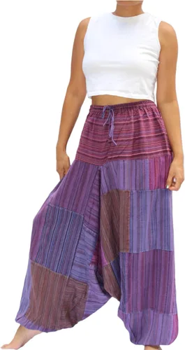 Miniatura 8 de PEACH PEBBLE Pantalones Harem 100% algodón, pantalones bohemios de yoga hippie