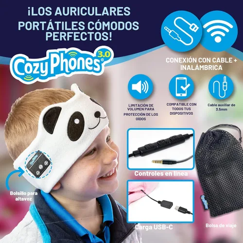 Miniatura 3 de Auriculares inalámbricos para niños pequeños, auriculares Bluetooth para niños, volumen seguro - Auriculares escolares con cable para niños