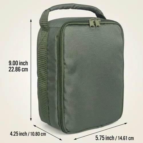 Miniatura 8 de Bolsa de aparejos de pesca, bolsas de pesca impermeables, carrete de pesca portátil y bolsa de equipo con 3 divisores ajustables para carretes