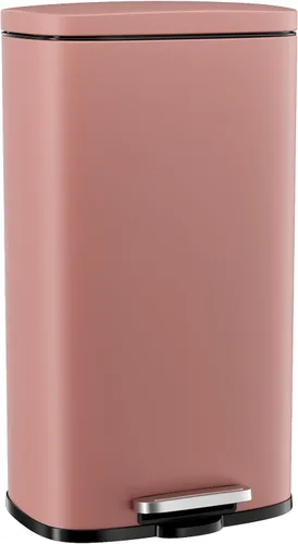 Miniatura 10 de Arlopu Cubo de basura de 8/13.2 galones, cubo de basura de acero inoxidable, cubo de basura de cierre suave con cubo interior de plástico extraíble