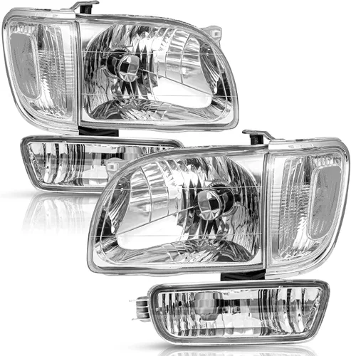 Miniatura 9 de TUSDAR Conjunto de faros delanteros para Toyota Tacoma 2001 2002 2003 2004 con luz de parachoques para el lado del conductor y del pasajero