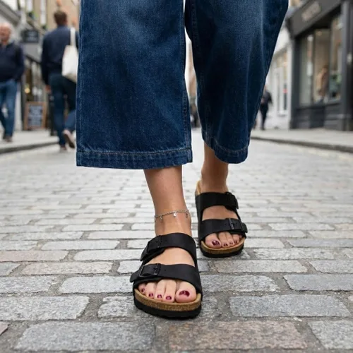 Miniatura 2 de CUSHIONAIRE Lane - Sandalias con plantilla de corcho para mujer, muy cómodas
