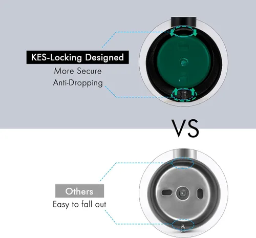 Miniatura 2 de KES Gancho para toallas de baño, gancho para bata, ducha, cocina, ganchos para colgar en la pared, montaje en pared, acero inoxidable SUS 304, negro