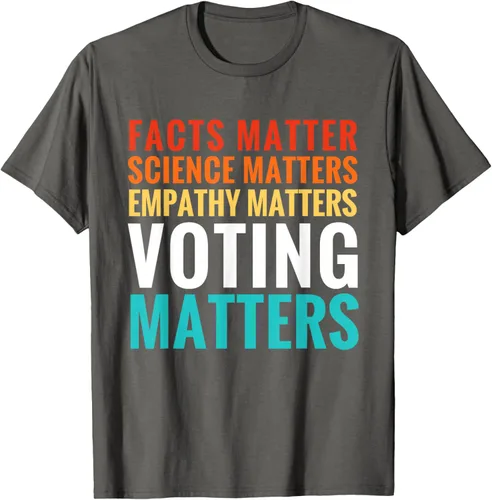 Miniatura 62 de Facts Matter Science Matters Voting Matters - Camiseta demócrata liberal, Negro, S