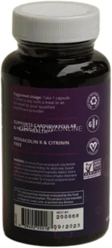 Miniatura 4 de MRM Nutrition - Cápsulas de arroz de levadura roja, para mujeres y hombres, 1,200 mg de arroz de levadura roja por porción, producto alimenticio