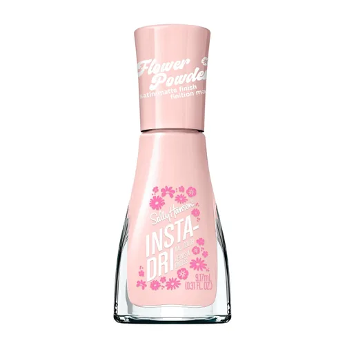 Sally Hansen Insta-Dri Flower Powder, Peony Pace, esmalte de uñas, se seca en 60 segundos, una capa, acabado mate satinado