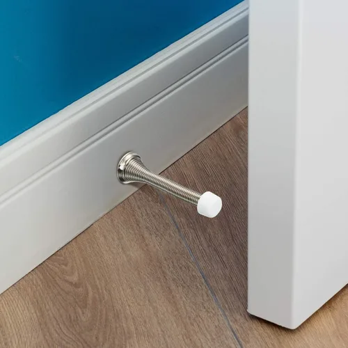 Miniatura 7 de Outus 50 piezas de tope de puerta de goma de repuesto de silicona para tope de puerta, topes para protección de pared y piso, tamaño universal Blanco