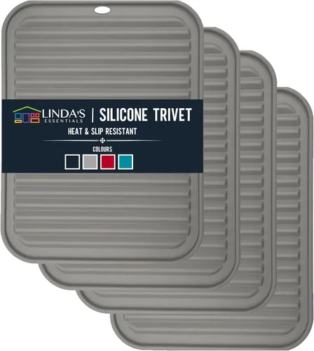 Miniatura 8 de Salvamanteles de silicona para platos calientes, ollas, sartenes (paquete de 4) - Portaollas resistentes al calor para encimeras de cocina - 2