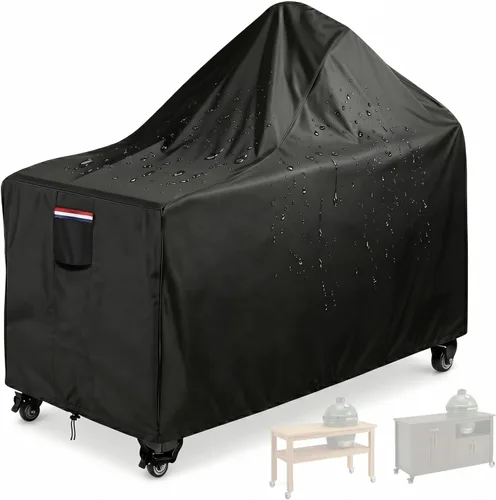 Miniatura 14 de Fundas para Big Green Egg que se ajustan a Parrilla de Cerámica Kamado de 60 Pulgadas, Cubierta de Mesa para Big Green Egg de Exterior Resistente
