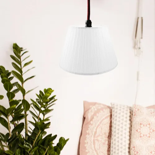 Miniatura 7 de Pantalla de lámpara de mesa, pantalla plisada blanca, tamaño mediano, de lino, para lámpara de mesa y de pie, repuesto de pantalla para el hogar