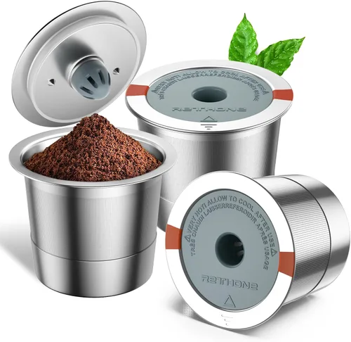 RETHONE Tazas K reutilizables para Keurig: Cápsulas de café K recargables para máquina de café Keurig 1.0 y 2.0, Filtros de café de acero