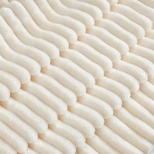 Miniatura 4 de KEIKI Sofá modular de pana de 83 pulgadas, cómodo juego de sofá nube blanco con 2 almohadas, moderno sofá de asiento con cojines profundos y suaves