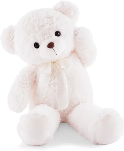 Miniatura 9 de YunNasi Oso de peluche grande de 35 pulgadas, regalo para novias y niños en cumpleaños, color marrón