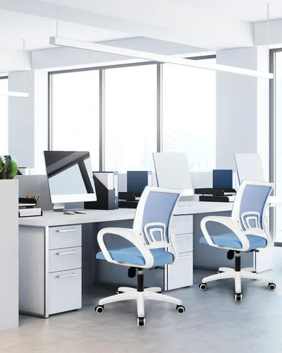 Miniatura 2 de NEO CHAIR Silla de Oficina para Escritorio de Computadora Ergonómica de Malla Gaming de Respaldo Medio con Cómodo Soporte Lumbar Altura Ajustable