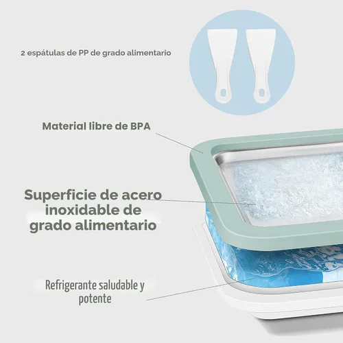 Miniatura 4 de JoyMech Máquina de Helado Enrollado, Máquina de Helado Enrollado, Sartén Sweet Spot, Placa Fría Instantánea, Ideal para Hacer Helado Enrollado