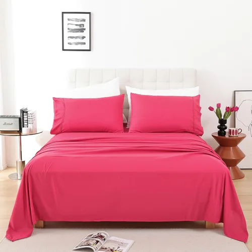 Miniatura 17 de Whitney Home Textile - Juego de sábanas tamaño King, sábanas de microfibra suaves de hotel tamaño King, bolsillo extra profundo, juegos de sábanas