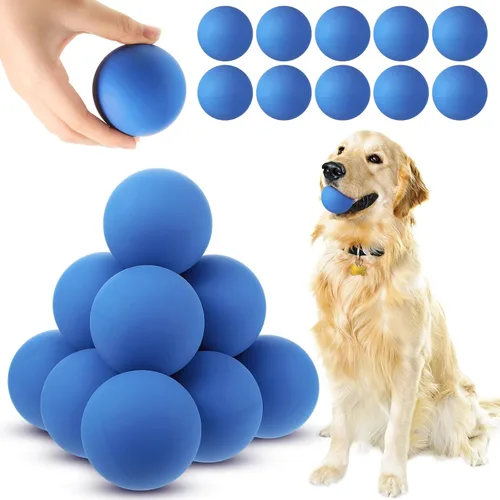 Hiboom Paquete de 15 pelotas de tenis de goma natural para perros que atrapan mascotas, pelotas para entrenamiento de búsqueda de mascotas de 2.4