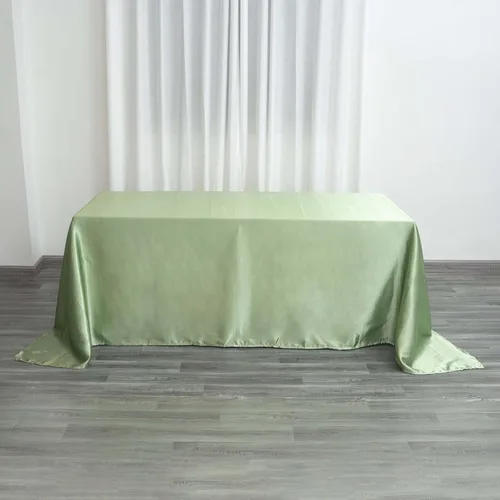 Miniatura 103 de Efavormart - Mantel rectangular de satén, 90 x 132 pulgadas, suave, oblongo, lavable, mantel decorativo de tela sedosa para bodas, fiestas, Plata