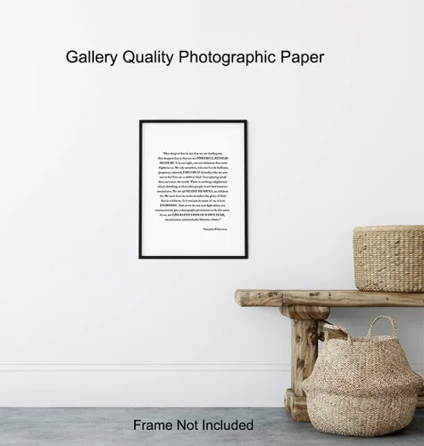 Miniatura 8 de Marianne Williamson Lámina de Arte de Pared con Cita del Miedo Más Profundo - Perfecta para Oficina y Decoración del Hogar - Es un Gran Regalo
