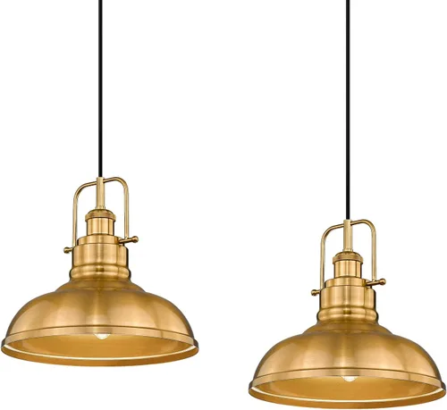 Miniatura 11 de zeyu Lámpara colgante industrial de 1 luz, lámpara colgante de 11 pulgadas para isla de cocina, pantalla de cúpula de metal en acabado negro mate