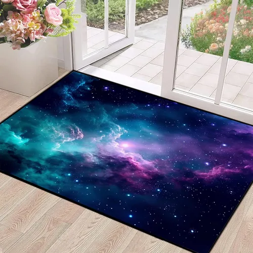 Miniatura 20 de Alfombra de Área Galaxia de 5' x 7', Dormitorio Sala de Estar para Niñas Niños Varones Alfombra Nebulosa Vórtex Tapetes Púrpura Azul Nube galaxy 1