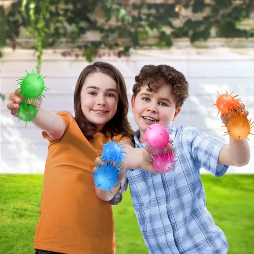 Miniatura 6 de ArtCreativity Bolas infladas, paquete de 12, bolas de alivio del estrés con puntas, suaves y estrujables para niños y adultos, bolas sensoriales