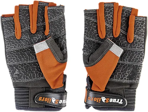 Miniatura 8 de MRX BOXING & FITNESS Guantes de vela pegajosos para la palma de la mano, guantes de yate, kayak, bote, pesca, 2 dedos de corte (negro, XS)