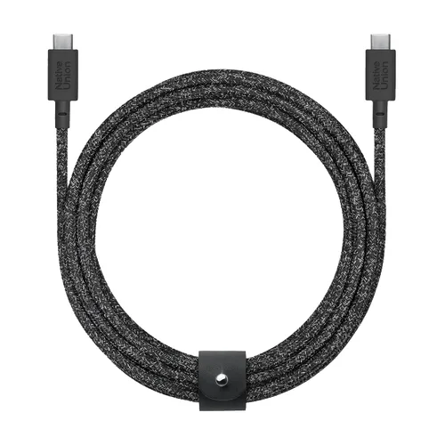 Native Union Cable de correa XL de 100 W – Cable de carga USB-C a USB-C ultra fuerte de 10 pies para iPhone 17/17 Pro/17e, iPhone Air, MacBook Cosmos