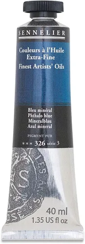 Miniatura 2 de SENNELIER Aceite extrafino para artistas, tubo de 1.4 fl oz, serie 3, azul ftalo, (10-130411-326)