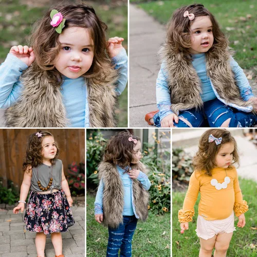 Miniatura 5 de Pinzas para el pelo para bebé, paquete de 10 pasadores totalmente forrados, accesorios para el cabello para niñas pequeñas, niños pequeños