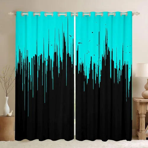 Miniatura 17 de Feelyou Cortinas de ventana para jugadores, cortinas de juego para niños, niñas y adolescentes, decoración de habitación, consola de juego, cortinas