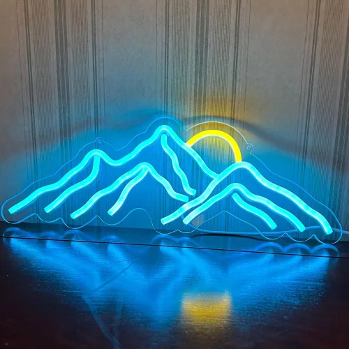 Miniatura 9 de Letrero de neón LED con diseño de puesta de sol y salida del sol, para decoración de pared, surf, océano, decoración de dormitorio, sala de estar