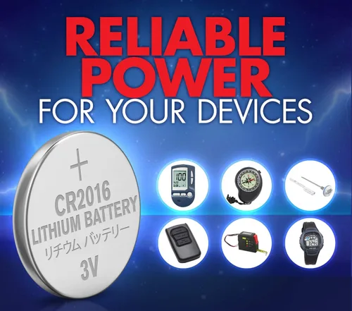 Miniatura 4 de Powermax ACDelco - 6 pilas CR2016, batería de litio de 3 V con botón para reloj y electrónica pequeña, 5 años de vida útil