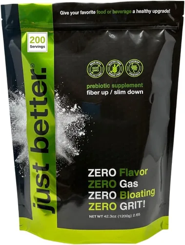 just better. Suplemento de fibra prebiótica para un intestino sano | Fibra en polvo con cero grano cero sabor y sin hinchazón ni gas | Siéntete