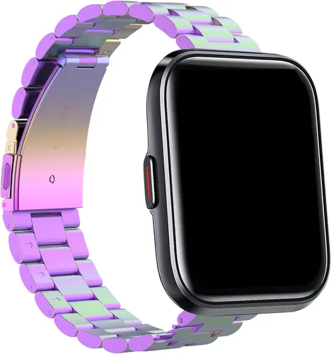 Miniatura 9 de Correa de liberación rápida compatible con SKG V7/V7 Pro Smart Watch Band para mujeres y hombres, correa de repuesto de acero inoxidable de metal Oro