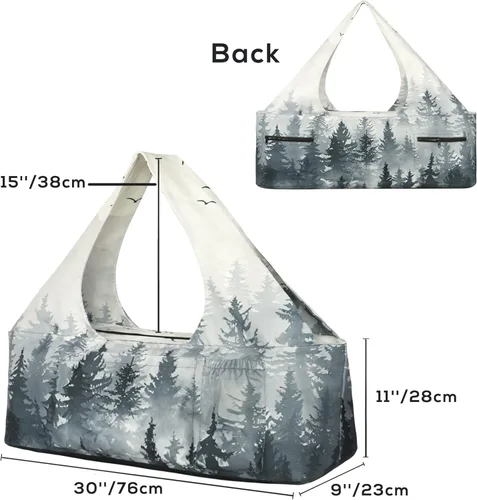 Miniatura 2 de Bolsa para esterilla de yoga – Bolsa de yoga grande con correa para esterilla de yoga, cremallera y bolsillos, bolsas de yoga y transportadores que