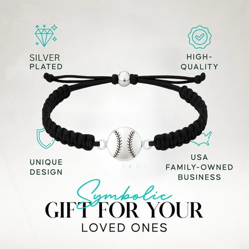Miniatura 2 de Sportybella - Pulsera de béisbol, joyería de béisbol, pulsera de béisbol trenzada ajustable, regalos de béisbol, accesorios de béisbol