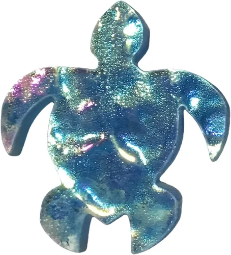 Miniatura 3 de Aquatic Custom Tile Mosaico de cristal de tortuga para piscina (3 pulgadas, azul profundo) (paquete de 3)