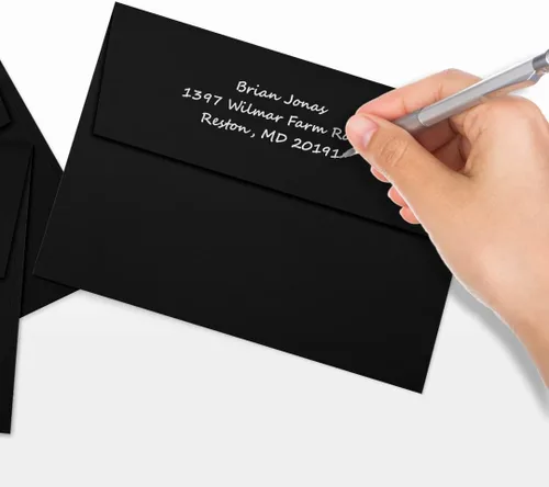 Miniatura 6 de A7 sobres de invitación (5 1/4 x 7 1/4) - colores de lujo, Negro (Midnight black)